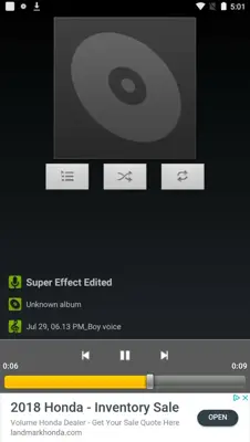 Default Music Player android App screenshot 4