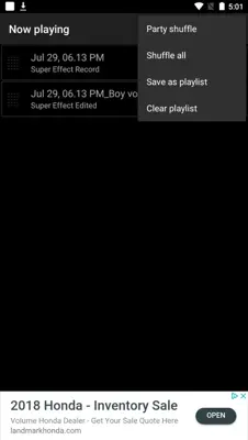 Default Music Player android App screenshot 5